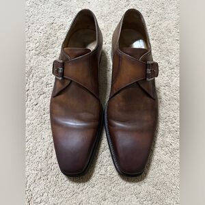 Men's Magnanni Marco II Monk Strap Leather Dress Shoes